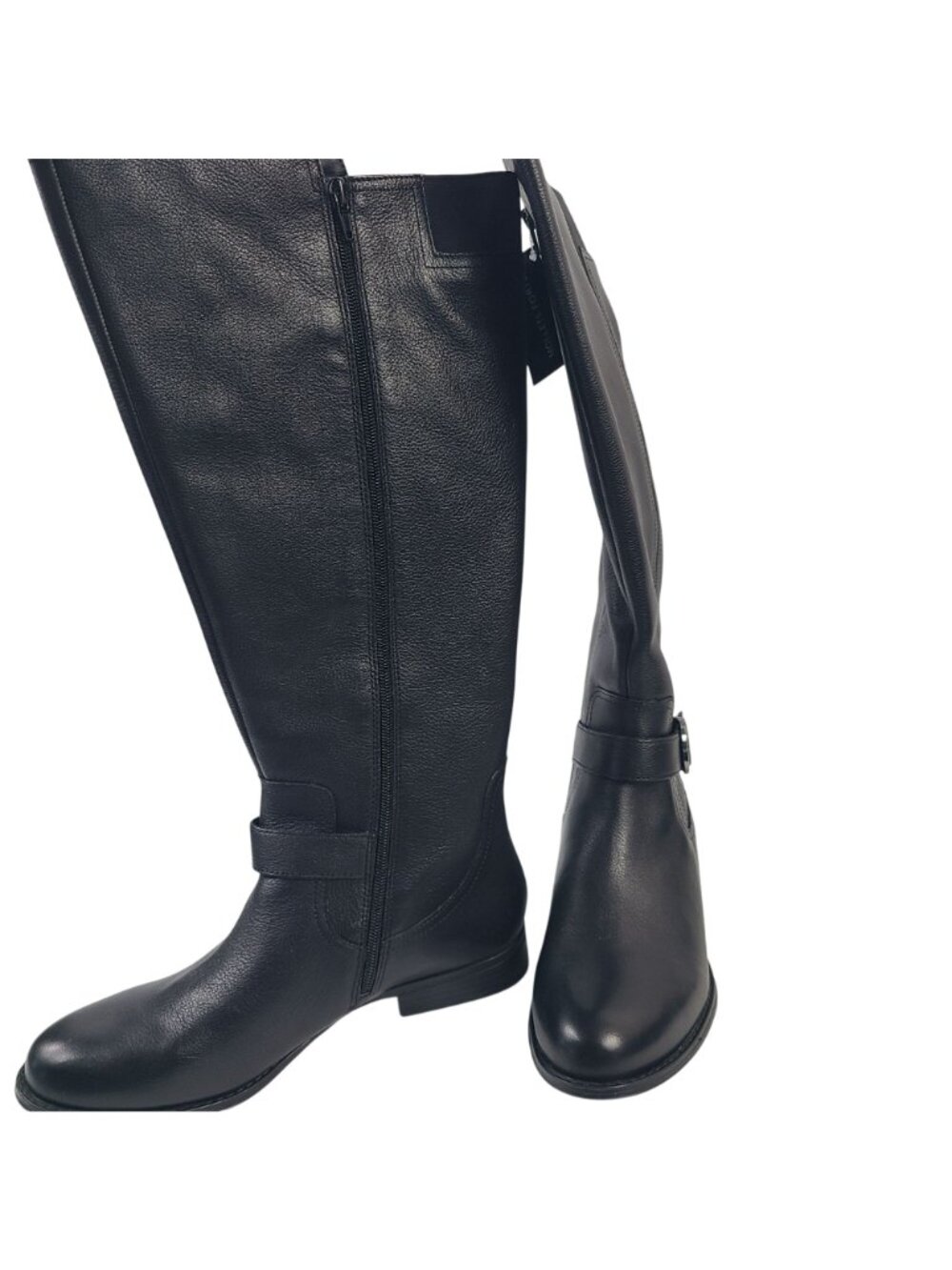 New Naturalizer Black Wide Calf Knee-High Leather Riding Boots Women's Size 11 M - Picture 3 of 8